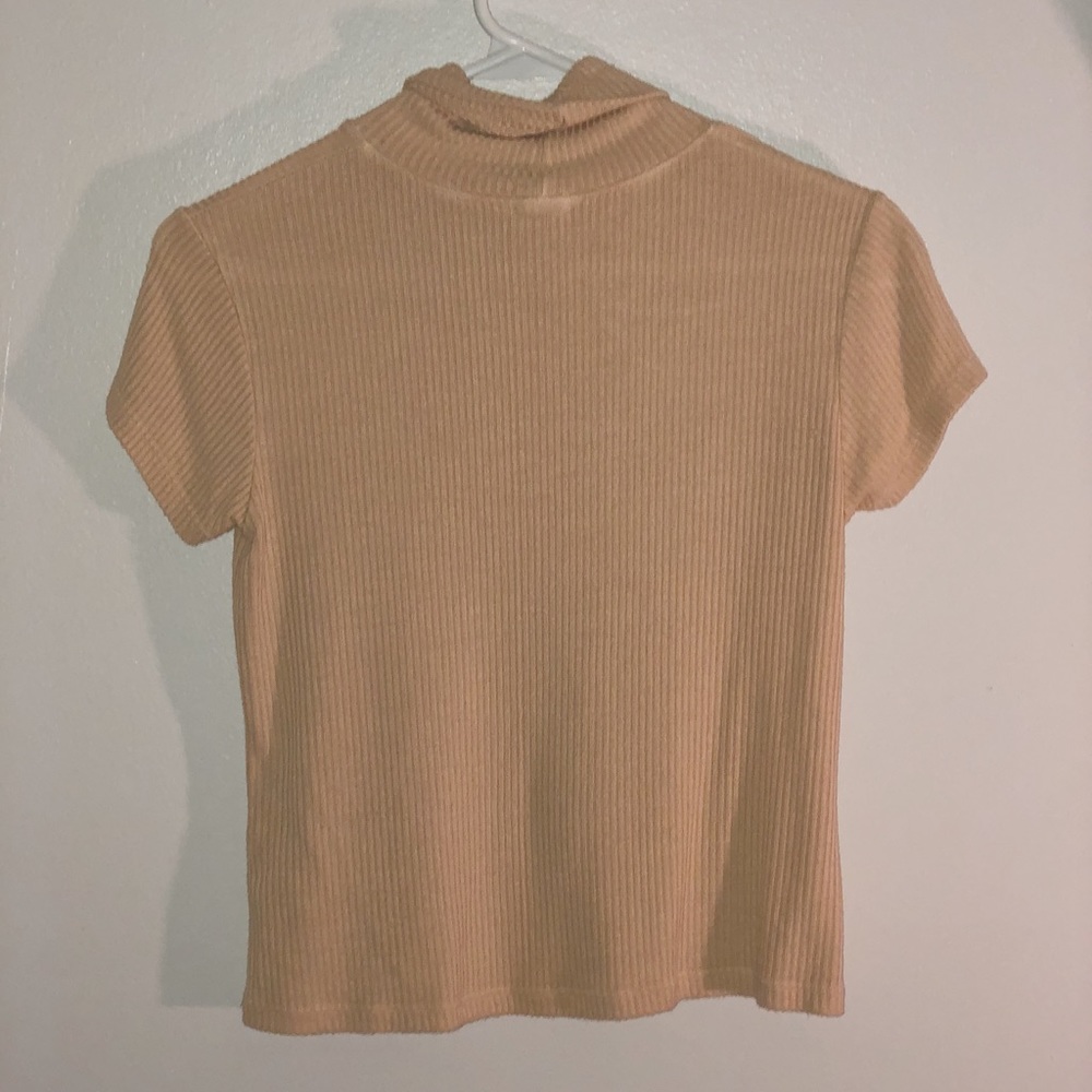 Short Sleeve Turtleneck Top